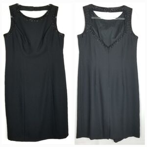 LIZ CLAIBORNE NIGHT Black Open Back Cocktail Dress